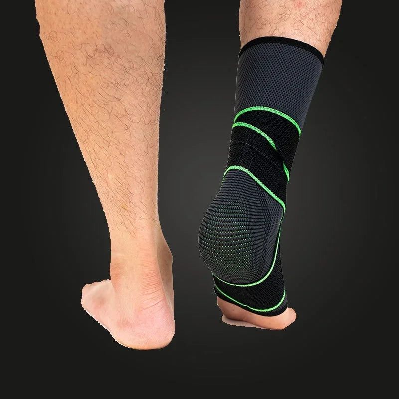 Back view of the ankle brace at the heel