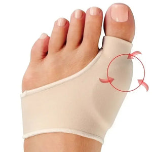 Close-up of gel pad over the big toe joint