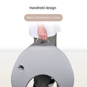 Carrying the lap pillow by its handle