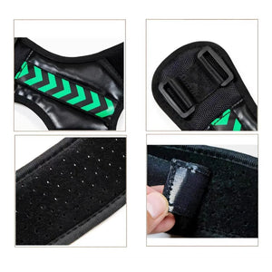 Close-up details of straps, closure and breathable lining