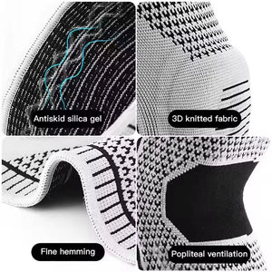 Close-up of anti-slip silicone and 3D knit details