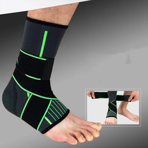 Side view of ankle brace with fitting inset